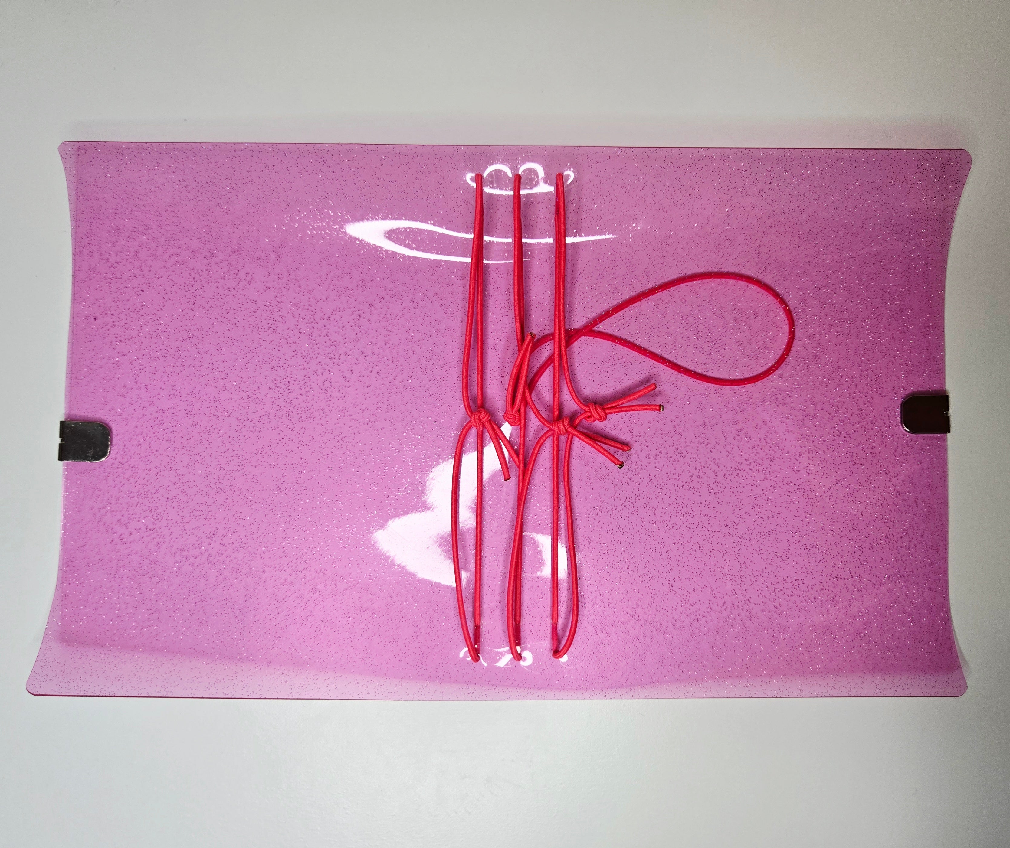 Fuchsia Jelly Glitter Vinyl Planner Cover | Passport Size, Pocket, A5, A6, B6