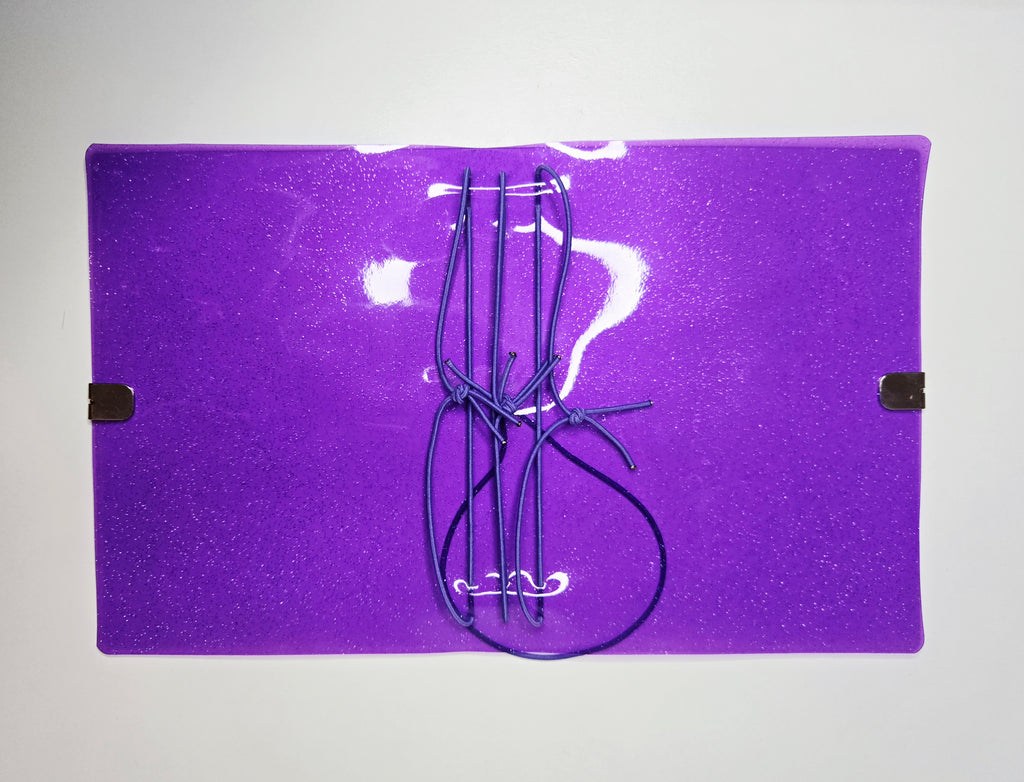 Purple Jelly Glitter Vinyl Planner Cover | Pocket, A5, A6, B6, Hobonichi Sneaker Weeks