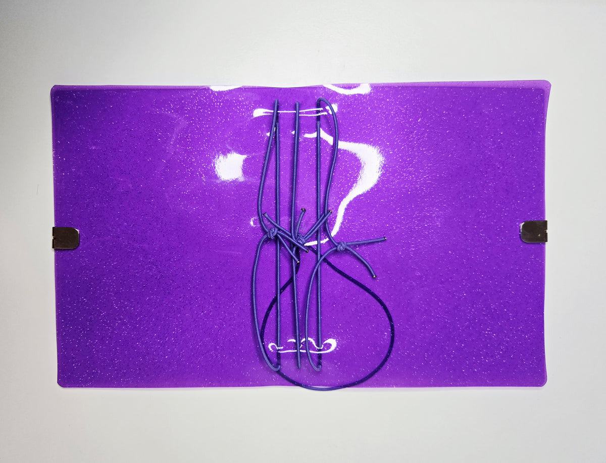 Purple Jelly Glitter Vinyl Planner Cover | Pocket, A5, A6, B6, Hobonichi Sneaker Weeks