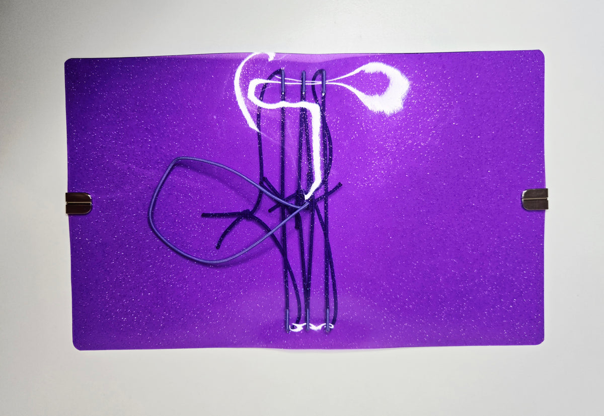 Purple Jelly Glitter Vinyl Planner Cover | Pocket, A5, A6, B6, Hobonichi Sneaker Weeks