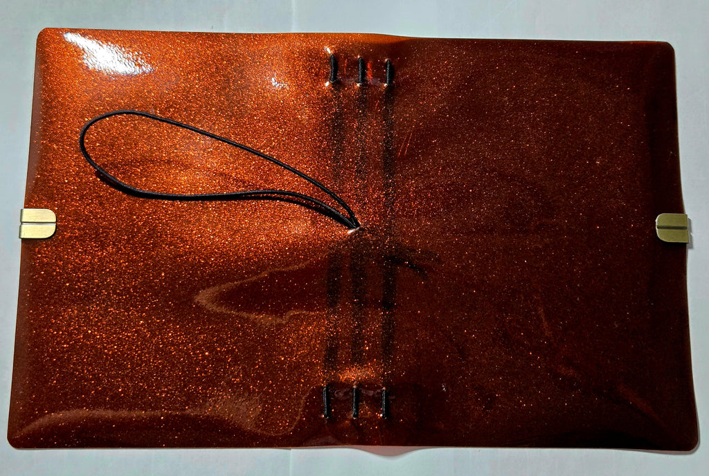 Bronze Jelly Glitter Vinyl Planner Cover | Passport Size, Pocket, A5, A6, B6
