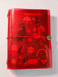 Red Jelly Glitter Vinyl Planner Cover | Pocket, A5, A6, B6, Hobonichi Sneaker Weeks