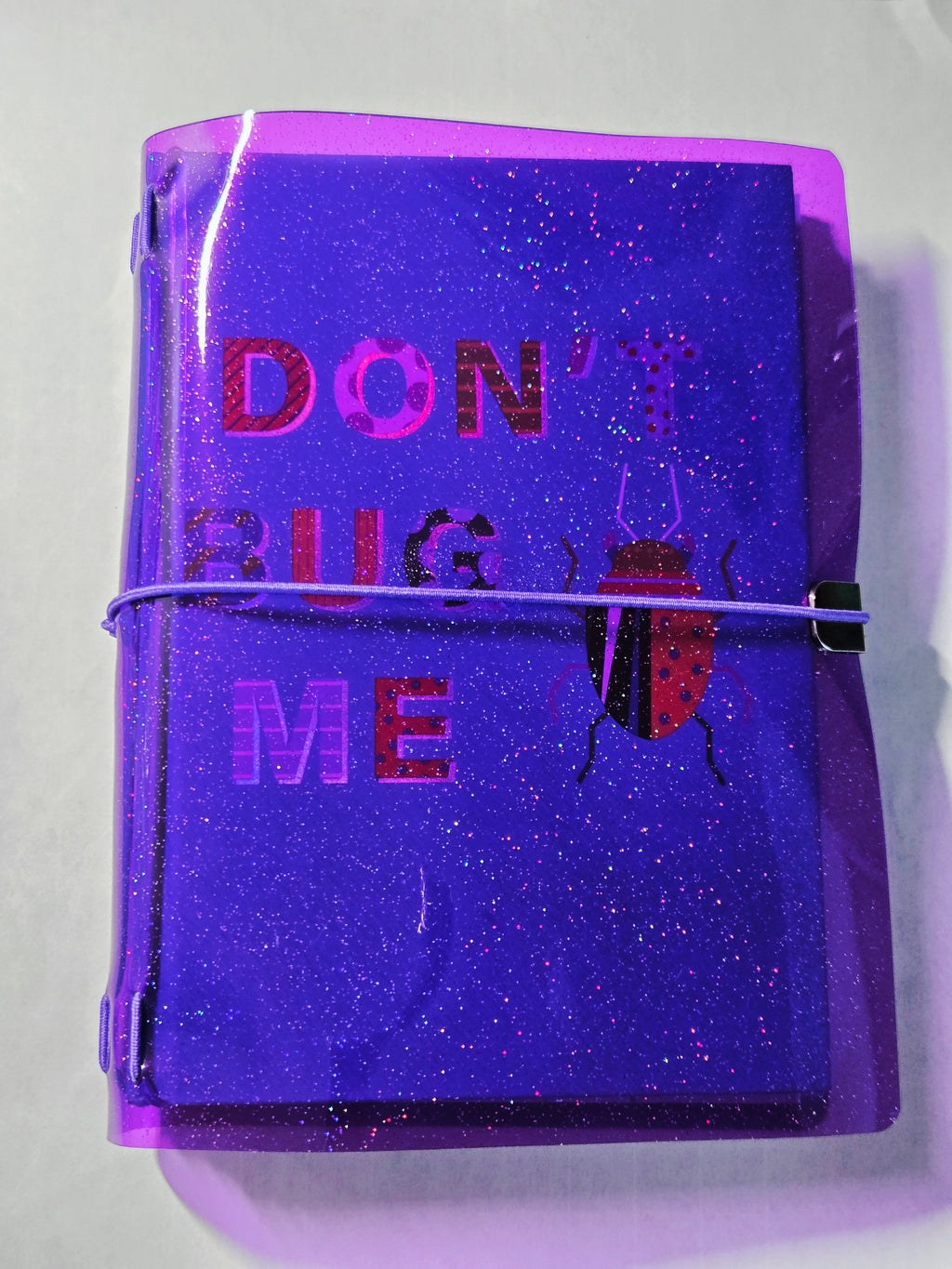 Purple Jelly Glitter Vinyl Planner Cover | Pocket, A5, A6, B6, Hobonichi Sneaker Weeks
